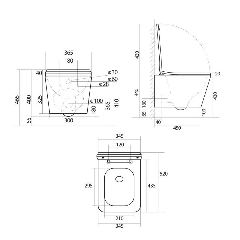 Унітаз підвісний Qtap Tern Ultra Quiet 520x345x325 мм дюропласт Stone grey Soft-close Quick Release