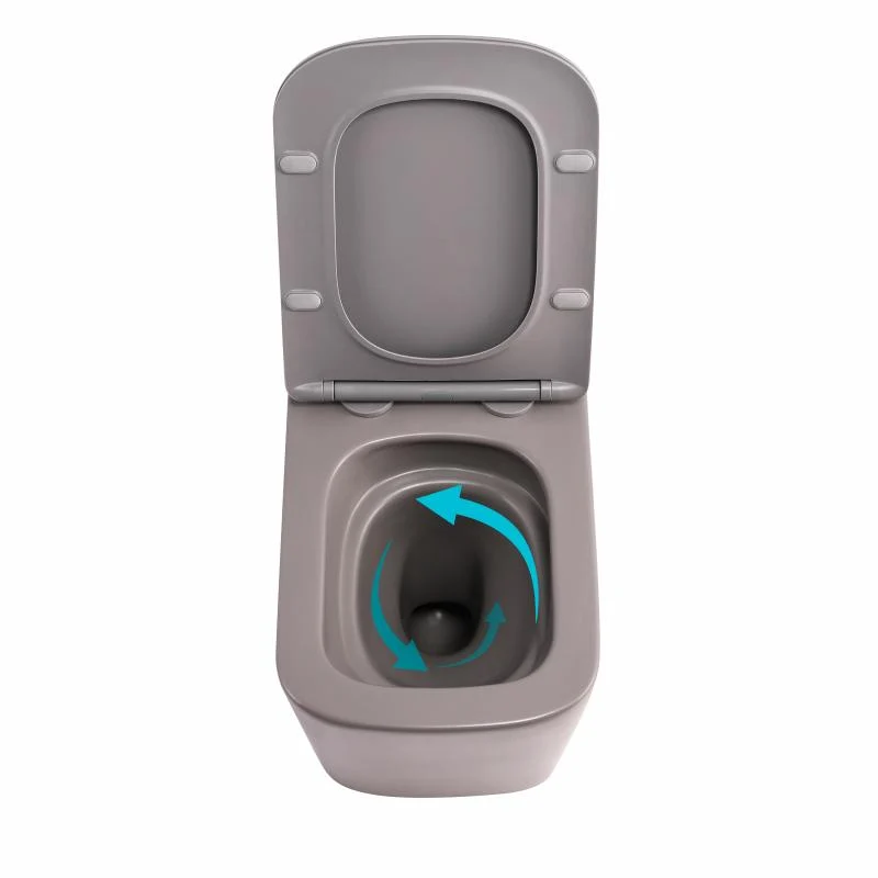 Унітаз підвісний Qtap Tern Ultra Quiet 520x345x325 мм дюропласт Stone grey Soft-close Quick Release