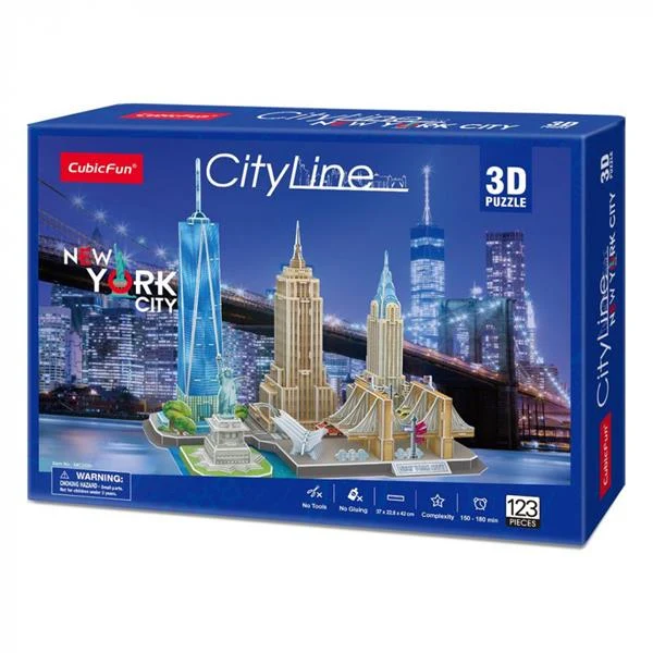 3D пазл CubicFun MC255h Нью-Йорк 123 елементи пінокартон 37х22,5х42 см