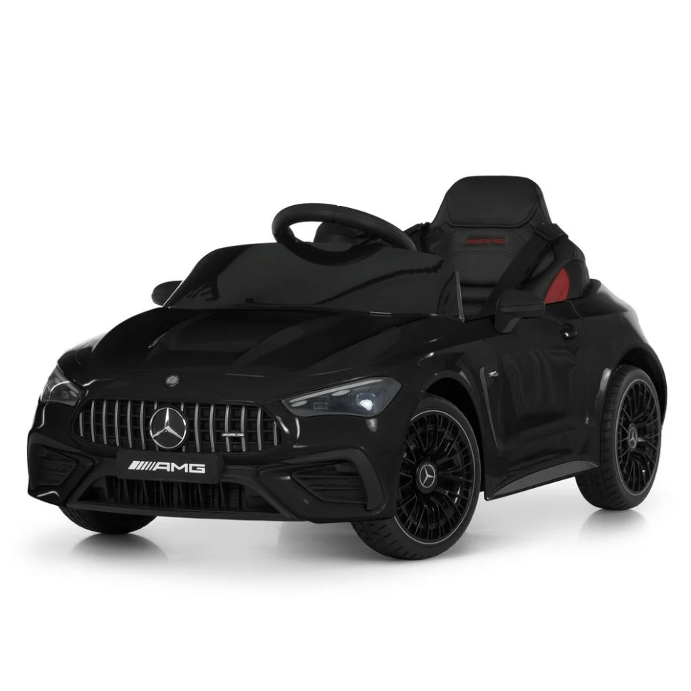 Дитячий електромобіль Mercedes M 6292 EBLR 12V 1 місце Кожане сидіння 30 кг Чорний