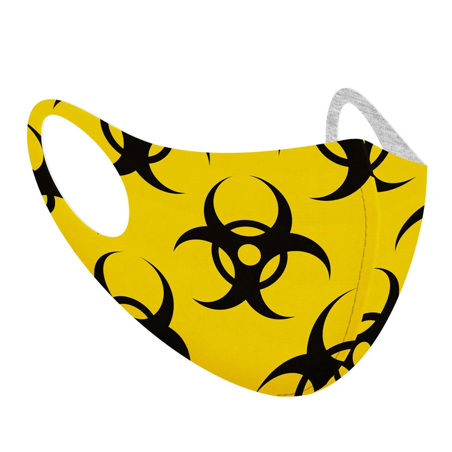 Захисна маска багаторазова Biohazard дихаюча тканина L з малюнком