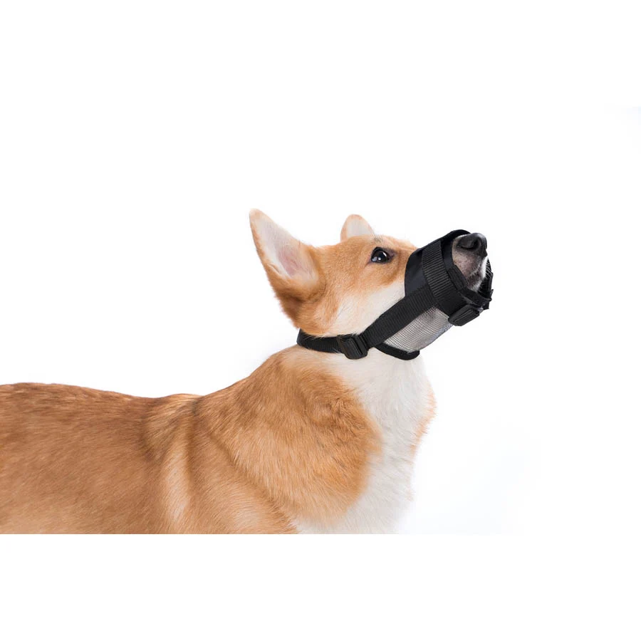 Намордник регульований з сіткою Dog Extreme нейлоновий №1 14-20 см чорний