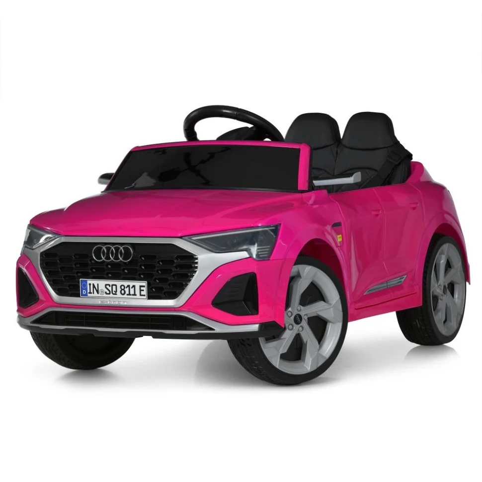 Дитячий електромобіль Audi M 5899 EBLRS 12V/9AH шкіра 100х52х29 см чорний