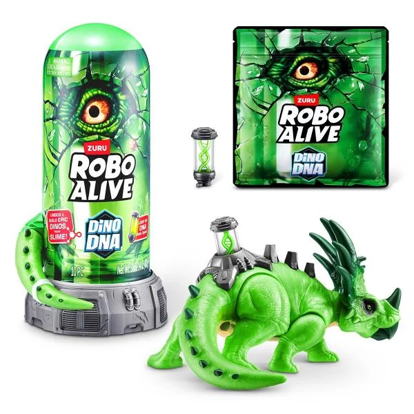 Інтерактивна іграшка Стиракозавр Robo Alive S1 7 елементів пластикова різнобарвна