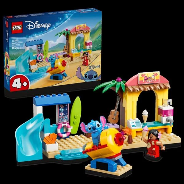 Конструктор LEGO Disney Веселощі на пляжі 113 деталей пластик різнобарвний модель 43280