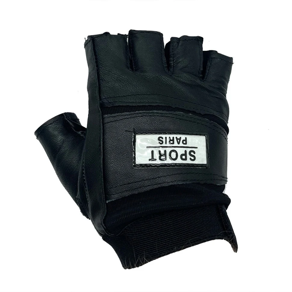 Перчатки для важкої атлетики Gym SP NE-LG-32-L шкіряні чорні L