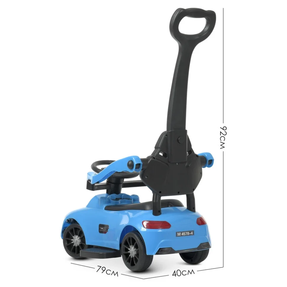 Каталка-толокар Bambi Racer M 4578-4 музична пластикова 72x31x38 см синя