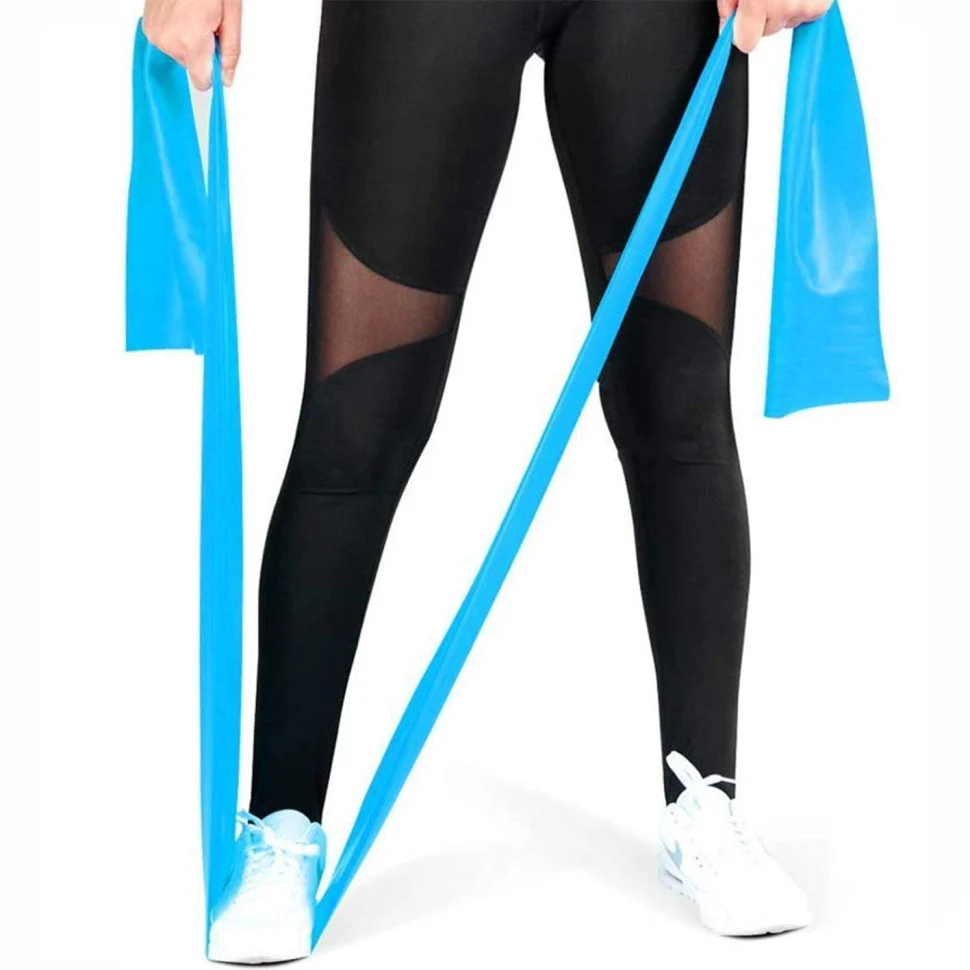 Лента еластична для фітнесу Stretch Elastic Band 120x15 см Латекс жовтий/синій/рожевий/червоний/бірюзовий