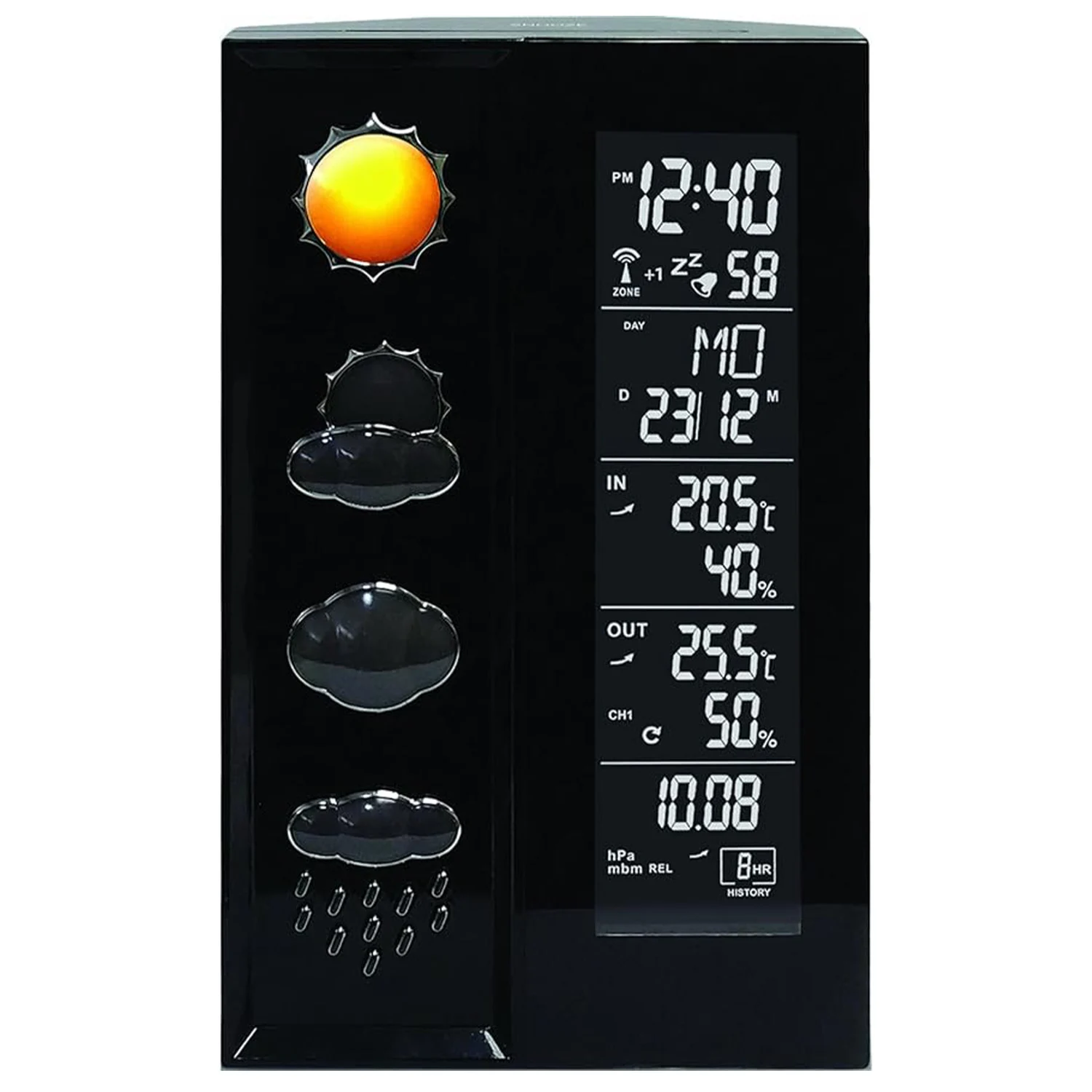 Метеостанція Technoline WS6650 монохромна пластикова 15,7х11,5х4 см чорна