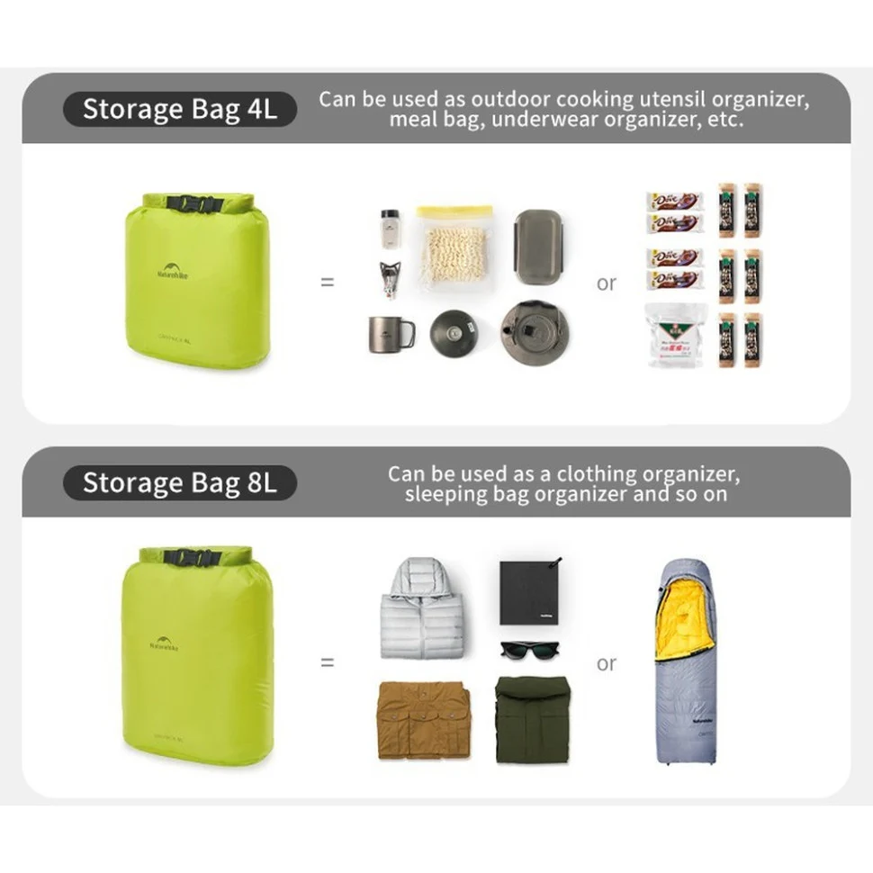 Гермомішок Naturehike CNK2550XB012 4 л поліамід білий 23х11,2х27 см