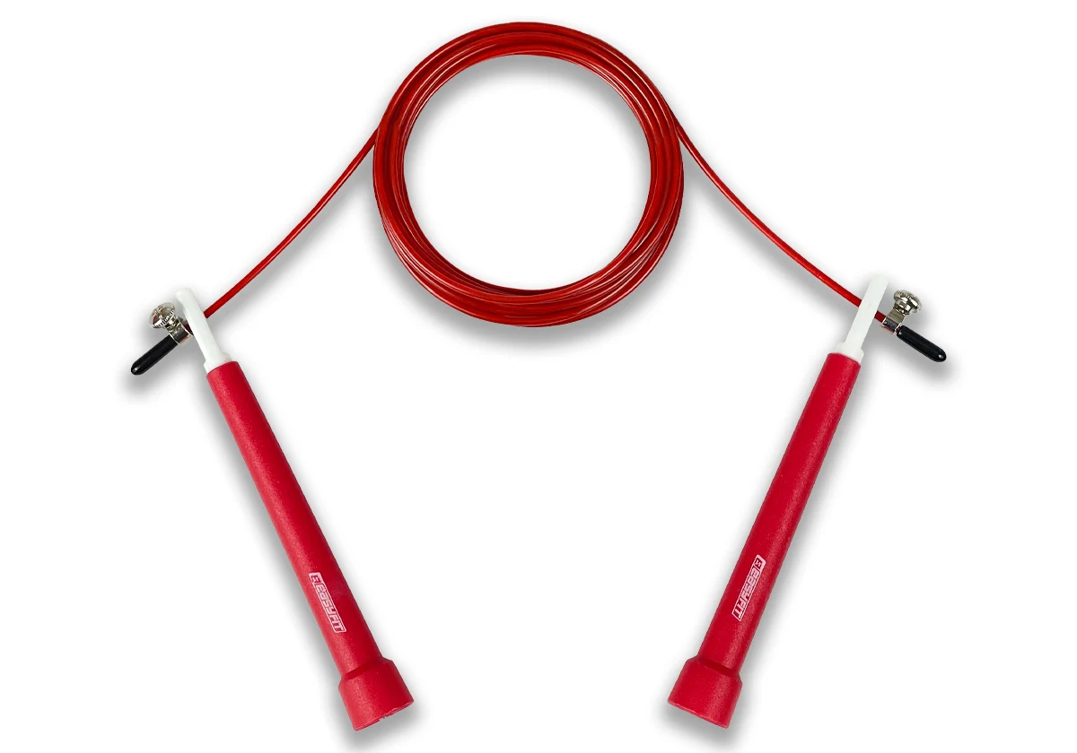 Швидкісна скакалка EasyFit Speed Cable Rope 3 м сталь, ПВХ, червона