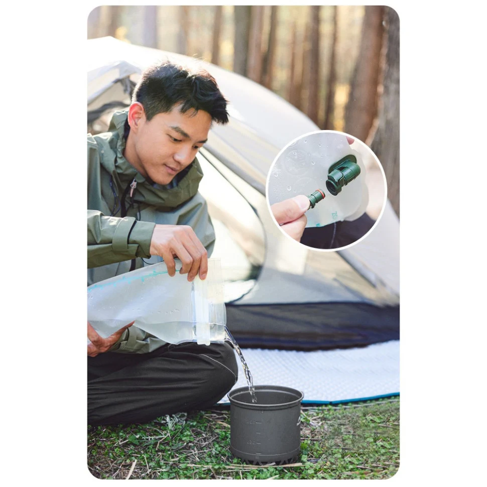 Питна система гідратор Naturehike CNK2450CF011 1,5 л TPU 16,5х32,5 см прозора