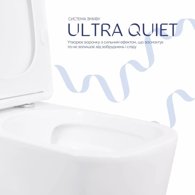 Унітаз підлоговий Qtap Aquarius Ultra Quiet 620х355х790 мм дюропласт білий Soft-close