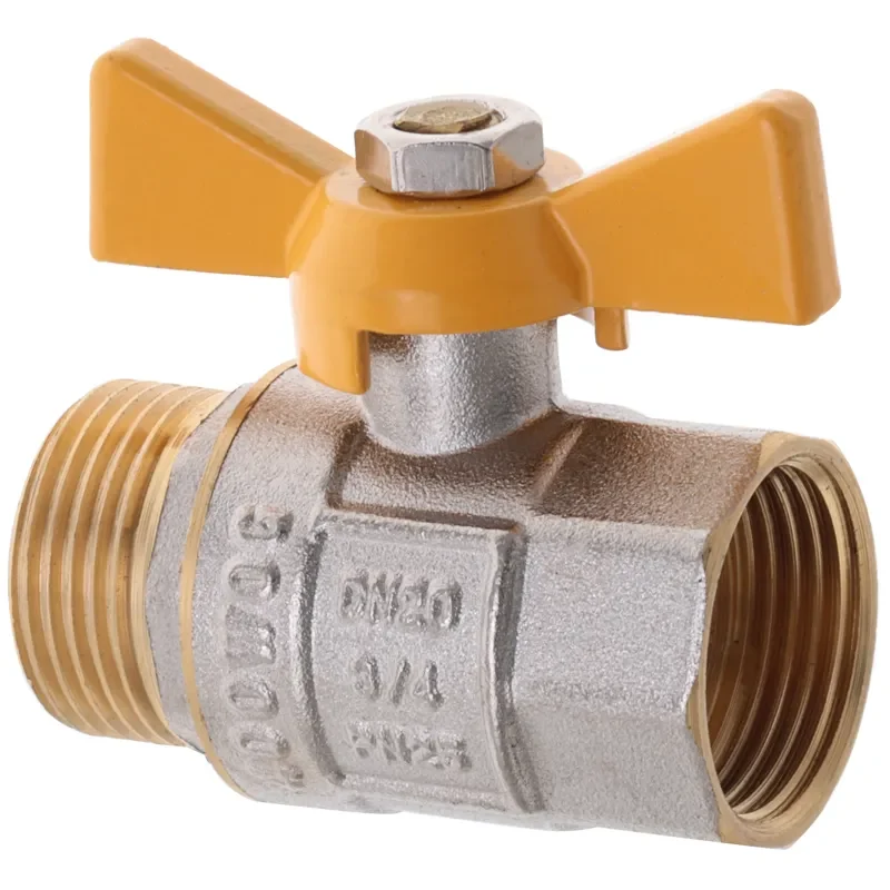 Кран кульовий Waterpro WP607-20FMW-Y 3/4" латунь жовтий 16 Бар