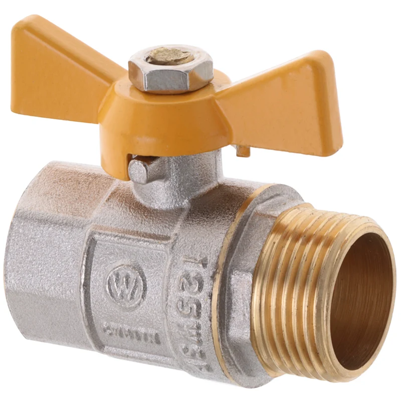 Кран кульовий Waterpro WP607-20FMW-Y 3/4" латунь жовтий 16 Бар
