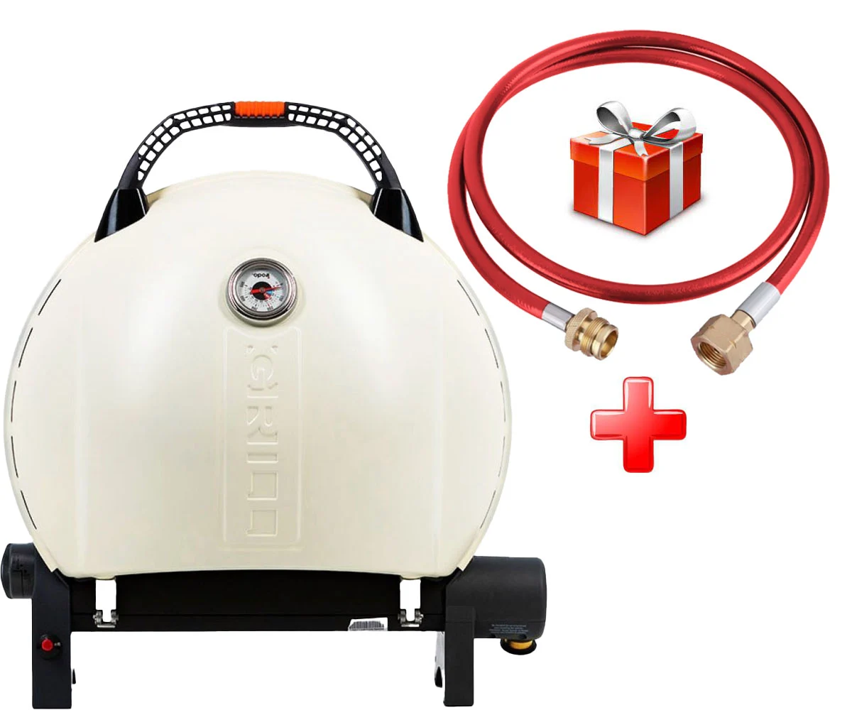 Газовий гриль O-GRILL 900 переносний 58,5x27,6x56,7 см металевий кремовий