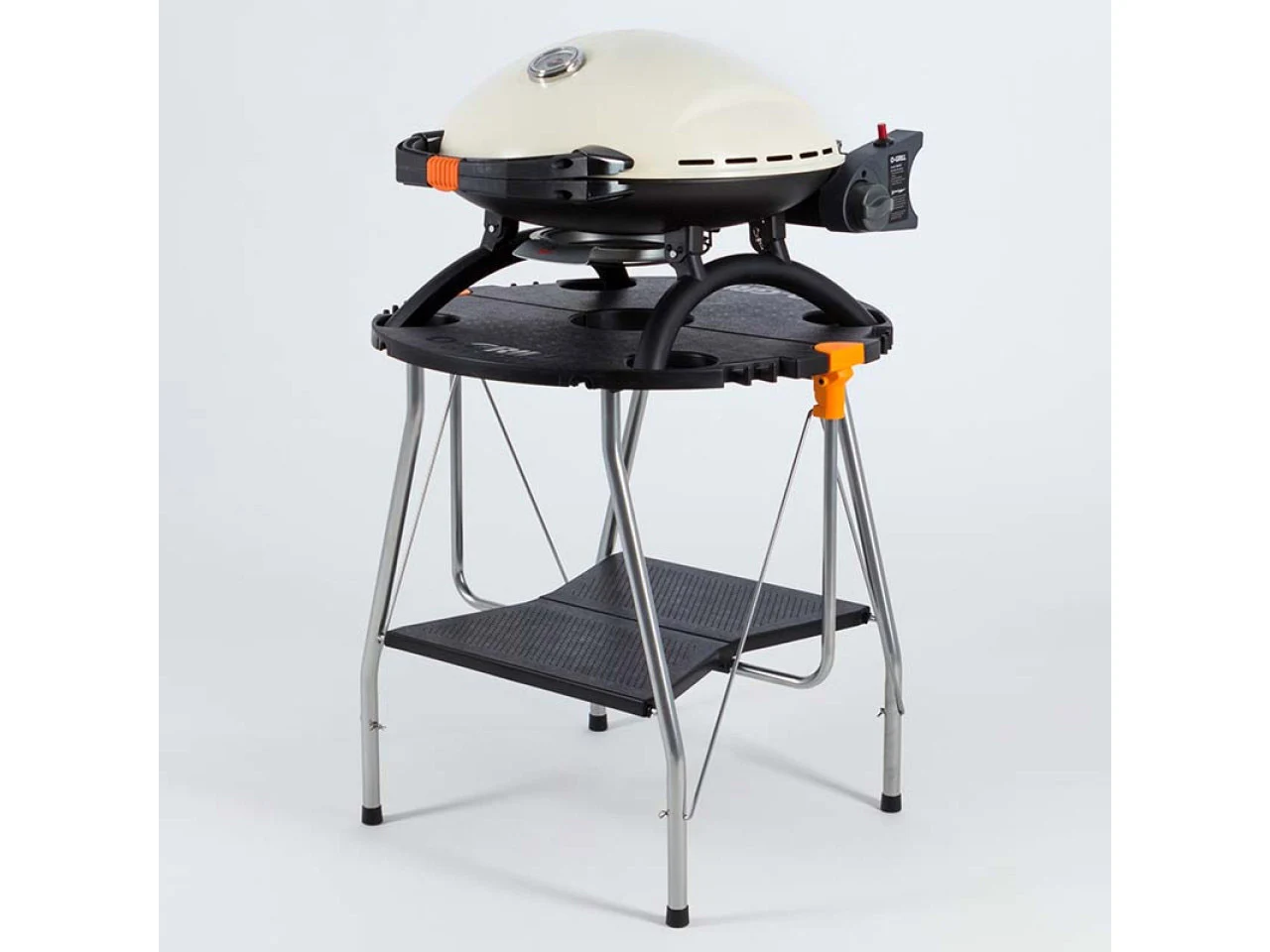 Газовий гриль O-GRILL 900 переносний 58,5x27,6x56,7 см металевий кремовий