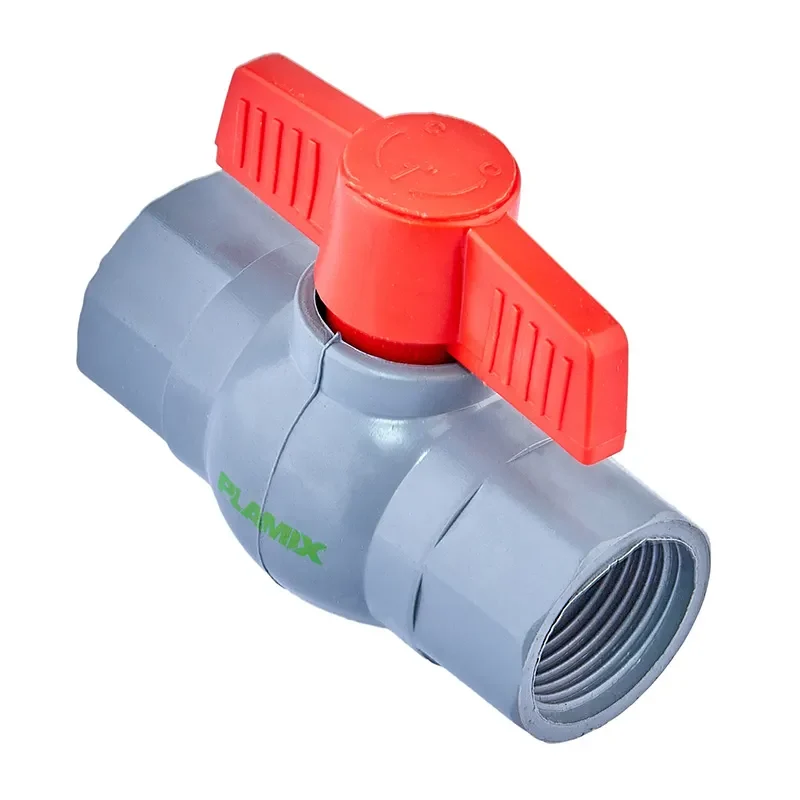 Кран кульовий 1" FF PVC Plamix PVC 1" PVC