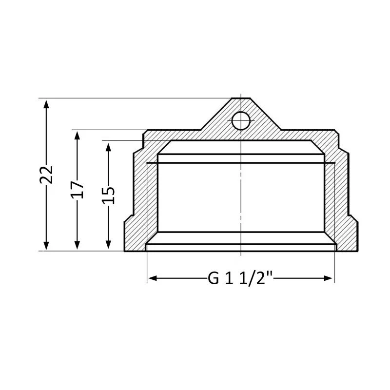 Заглушка 1 1/2" ВР латунь Thermo Alliance SD40240