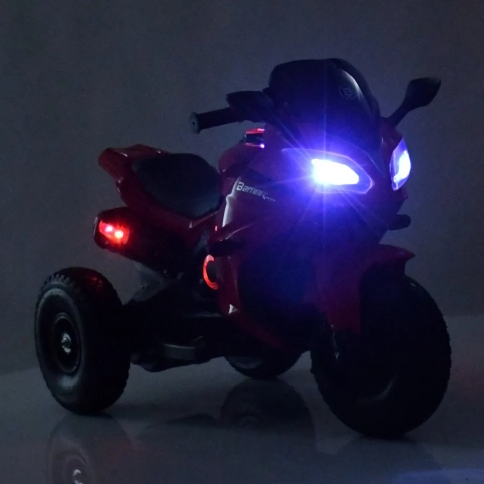 Дитячий електромотоцикл Bambi Racer M 4840ALR 97х45/51х66 см екокожа 12,6 кг до 30 кг