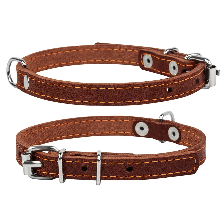 Нашийник CoLLaR одинарний 12мм x 24-32см натуральні матеріали коричневий