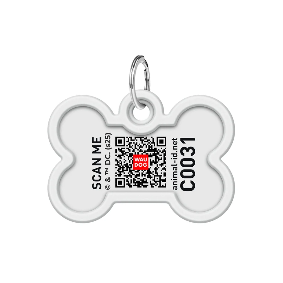 Адресник WAUDOG Smart ID з QR паспортом для собак і котів металевий 40x28 мм Бетмен