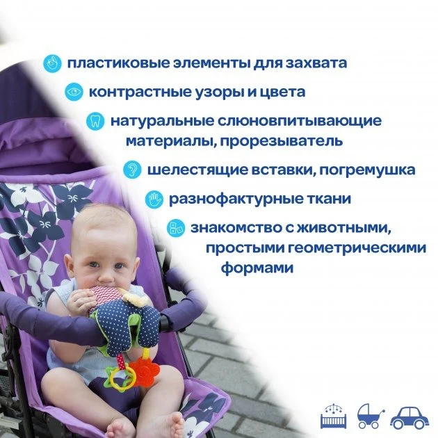 Подвіска розвиваюча "Песик" 11,5х22,5х11 см х/б тканина різнофактурні матеріали
