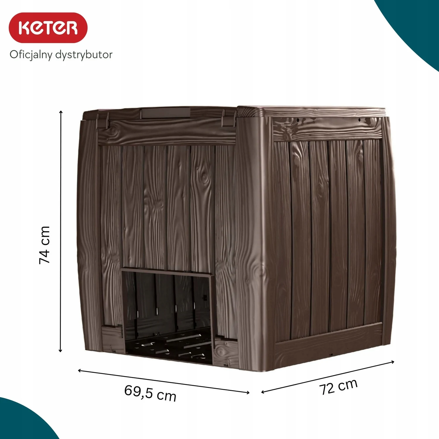 Компостер садовий Curver Eco Composter 340 л пластик коричневий з основою та вентиляцією