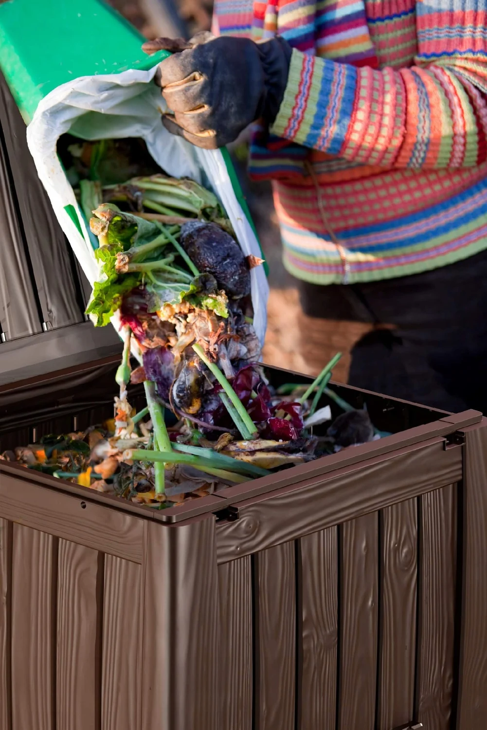Компостер садовий Curver Eco Composter 340 л пластик коричневий з основою та вентиляцією