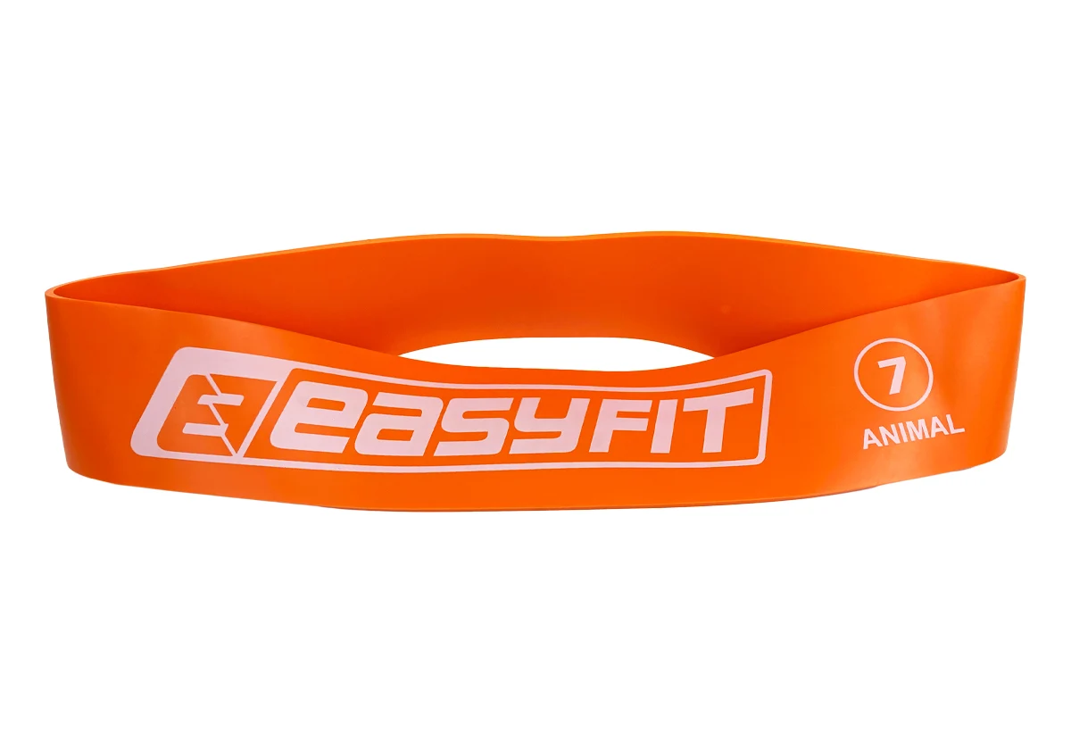 Резинка для фітнесу EasyFit №7 30 кг зносостійкий латекс 600х50х2,2 мм помаранчева