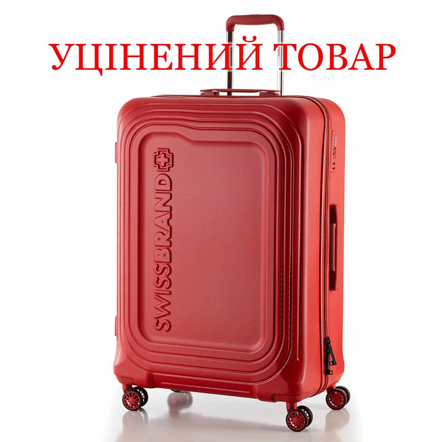 Чемодан Swissbrand London (M) 77 л Полікарбонат Червоний