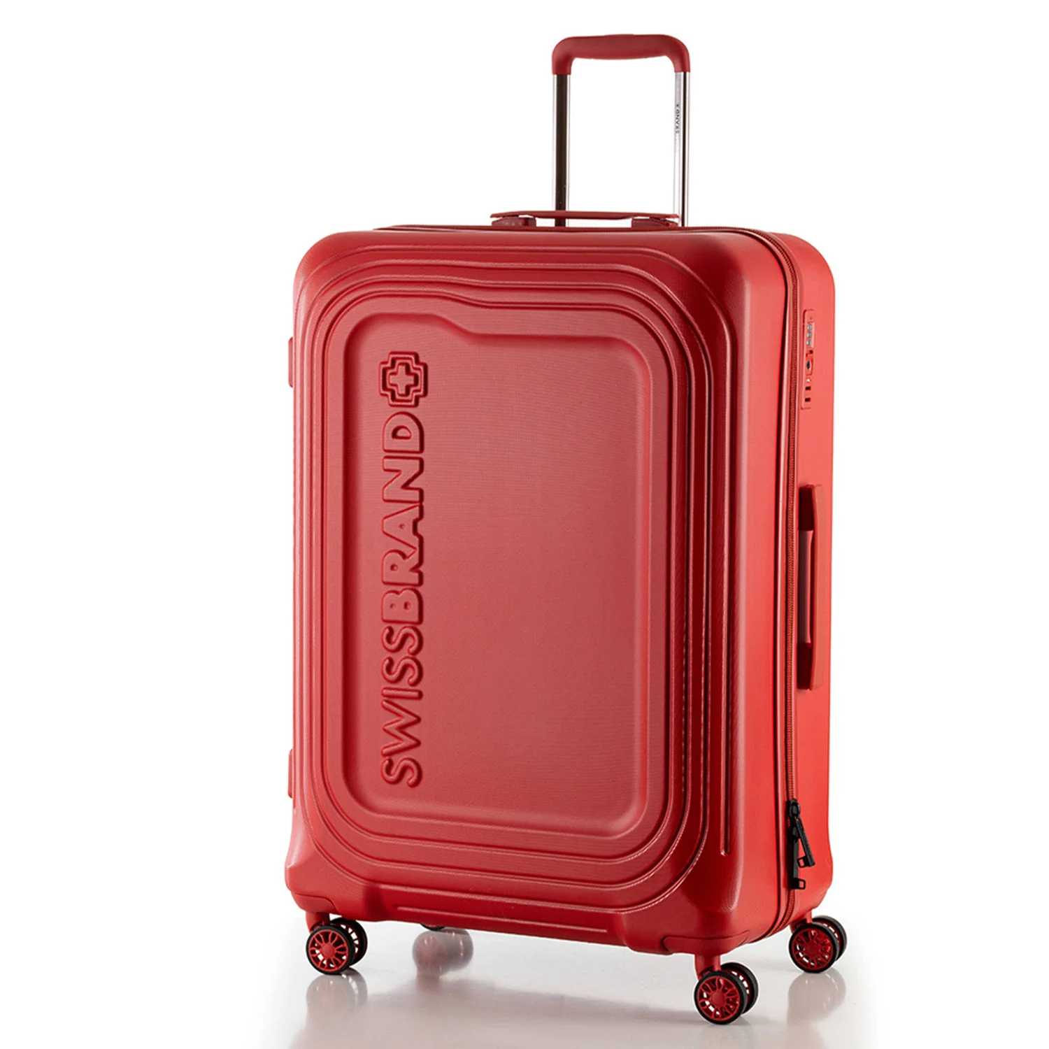 Чемодан Swissbrand London (M) 77 л Полікарбонат Червоний