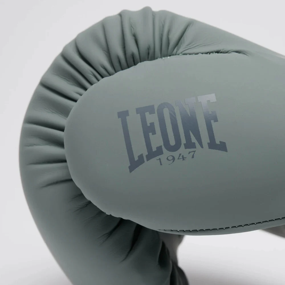 Боксерські рукавиці LEONE Tone X GN058 12 унцій натуральна шкіра світло-сірі