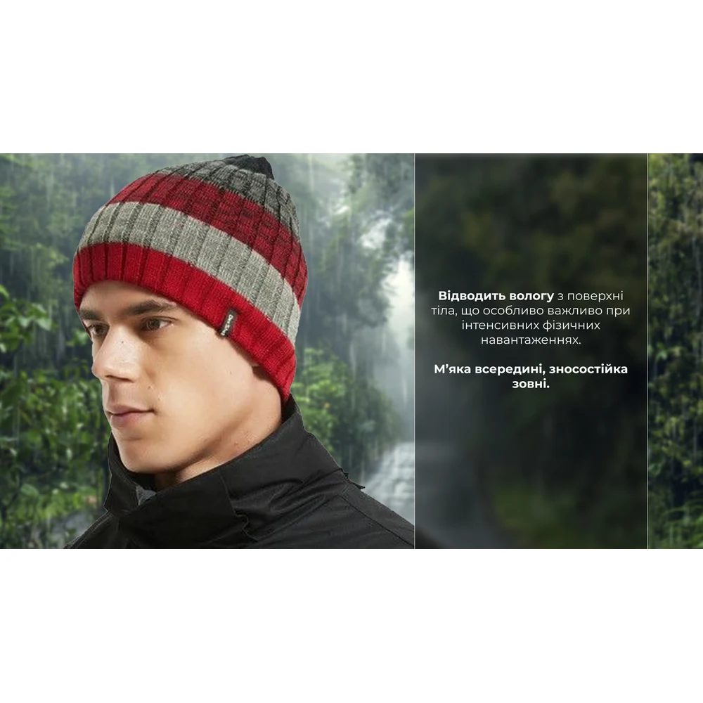 Шапка водонепроникна Dexshell Beanie Gradient мікрофліс акрил червоний