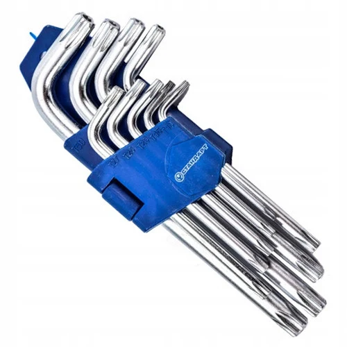 Набір ключів TORX Г-обр. з отвором 9 шт CR-V T10-T50