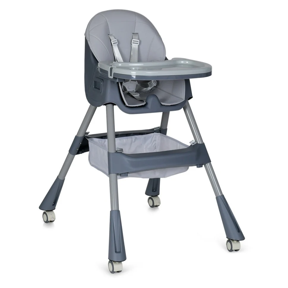 Стільчик для годування M 5722 20 кг сірий еко-шкіра 75х60х94 см