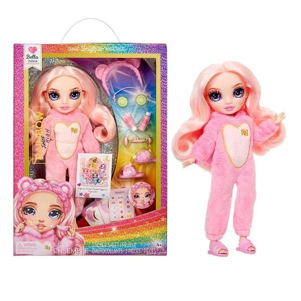 Лялька Rainbow High Junior High PJ Party 23 см пластикова рожева з аксесуарами