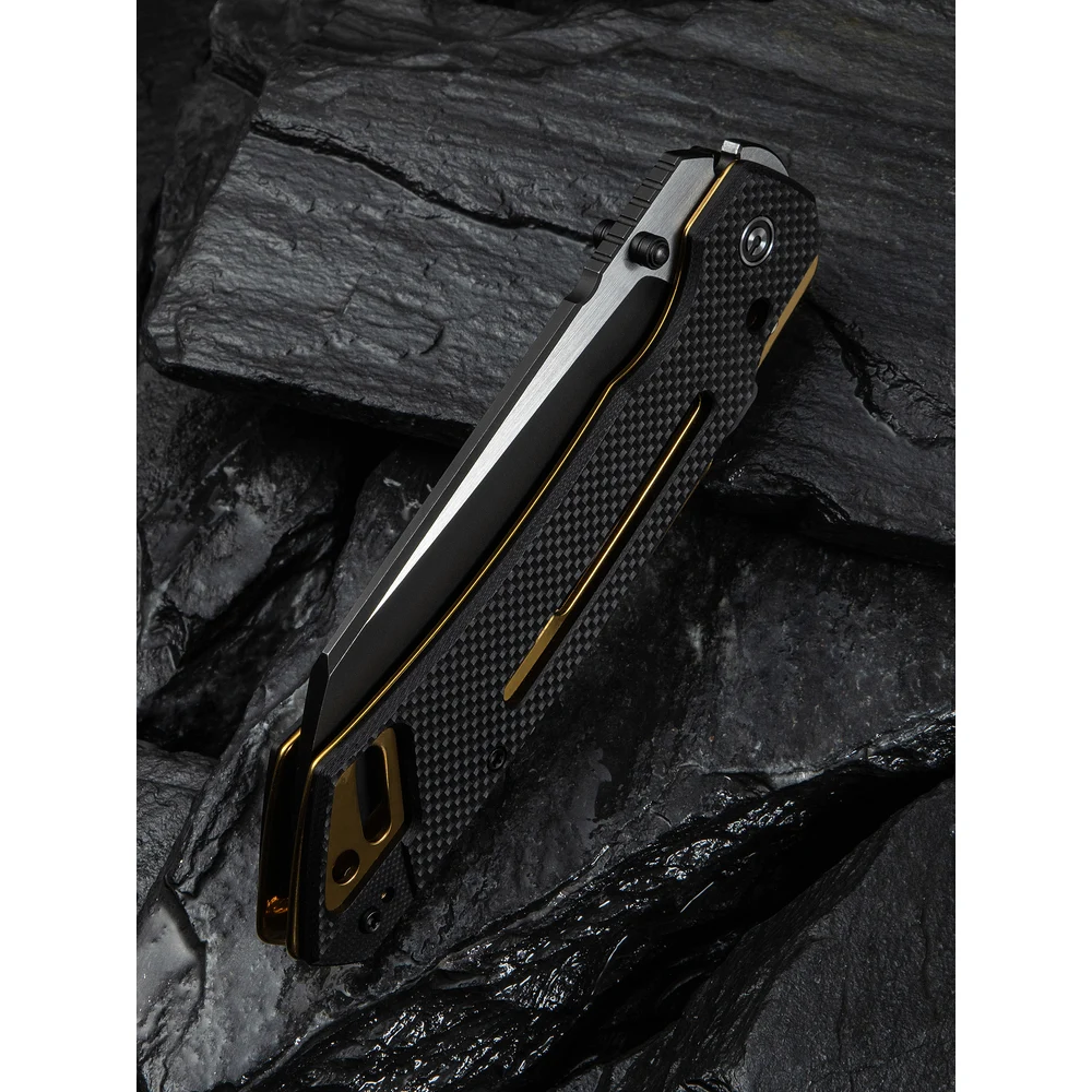 Складаний ніж Civivi Buster FG 106,8 мм Nitro-V G10 чорний-золотий