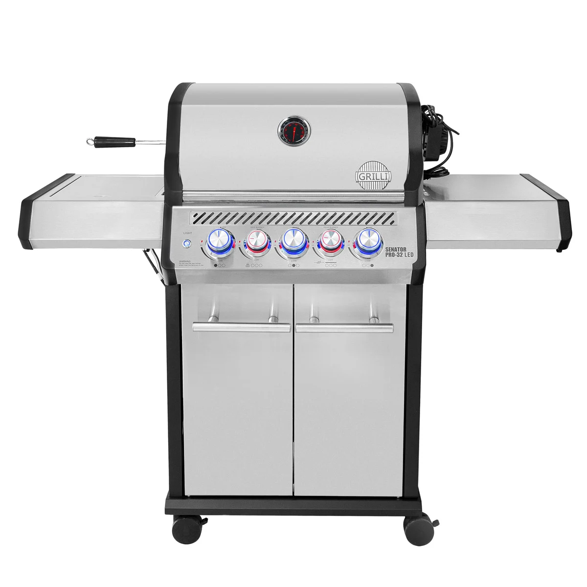 Газовий гриль Senator Pro-32 LED з системою Block Fire нержавіюча сталь 10,5 кВт