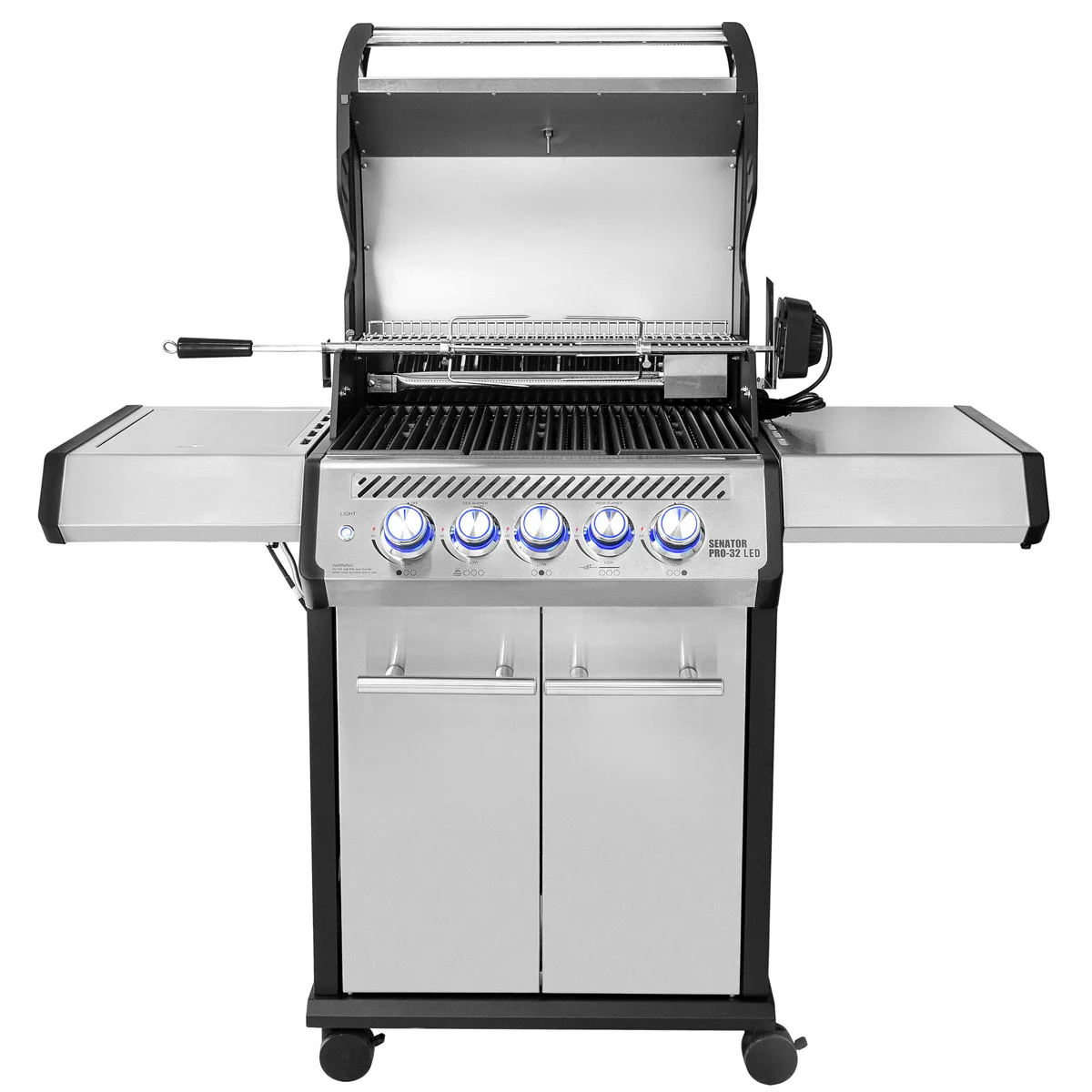 Газовий гриль Senator Pro-32 LED з системою Block Fire нержавіюча сталь 10,5 кВт