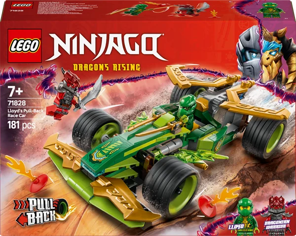 Конструктор LEGO NINJAGO Автомобіль для перегонів Лойда з інерційним двигуном 181 деталь Пластик Зелений