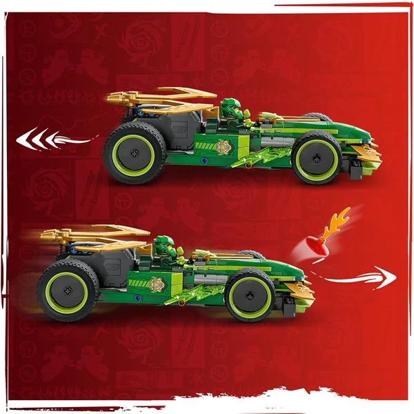 Конструктор LEGO NINJAGO Автомобіль для перегонів Лойда з інерційним двигуном 181 деталь Пластик Зелений