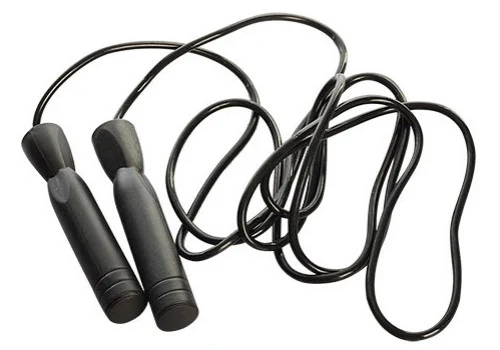 Швидкісна скакалка EasyFit 280 см регульована пластик чорна