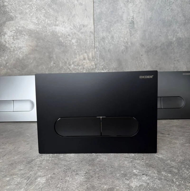 Панель змиву Koer KT-0608-05 240x160x10 мм пластикова чорна матова