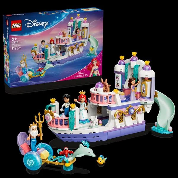 Конструктор LEGO Disney Принцеса Королівський весільний човен 519 деталей пластик різнобарвний