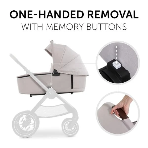 Універсальна коляска 2 в 1 Hauck Walk N Care бежевий 98x60x107 см алюміній