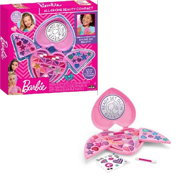 Набір дитячої косметики Barbie All in One Beauty Compact 3 шт пластикова Рожевий