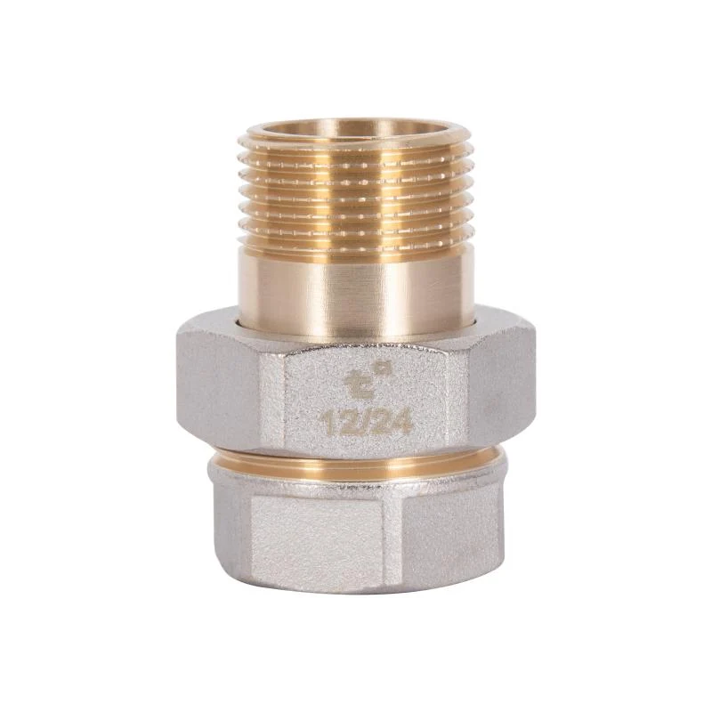 Згін-американка 3/4" ВЗ прямий нікельована латунь SD190W20