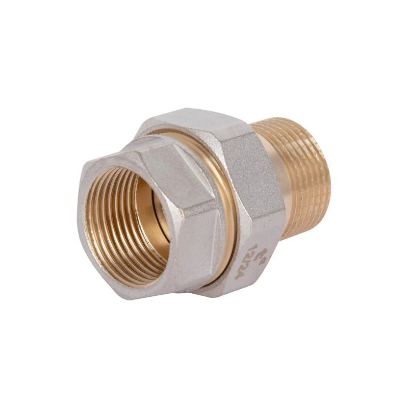 Згін-американка 3/4" ВЗ прямий нікельована латунь SD190W20