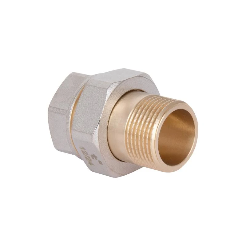 Згін-американка 3/4" ВЗ прямий нікельована латунь SD190W20